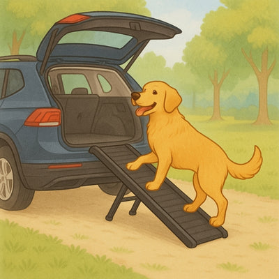Rampe pour chien voiture: Pour voyager en toute sécurité