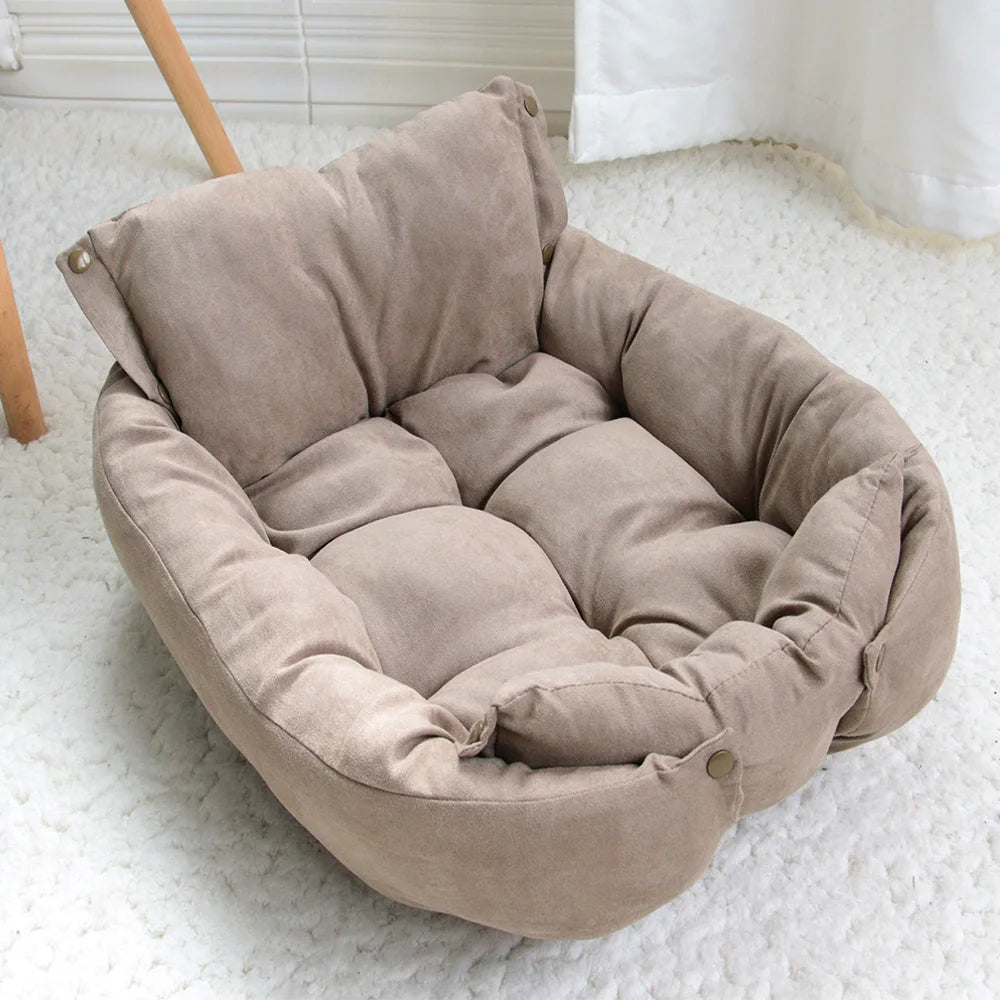 Coussin-pour-chien-marron