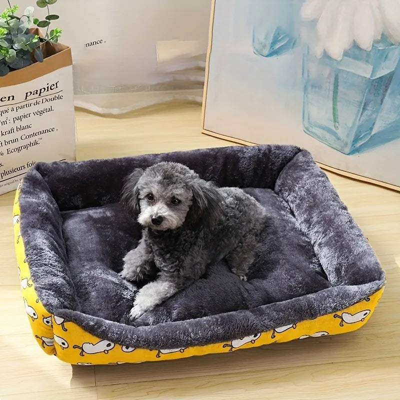 Panier-pour-chien-jaune