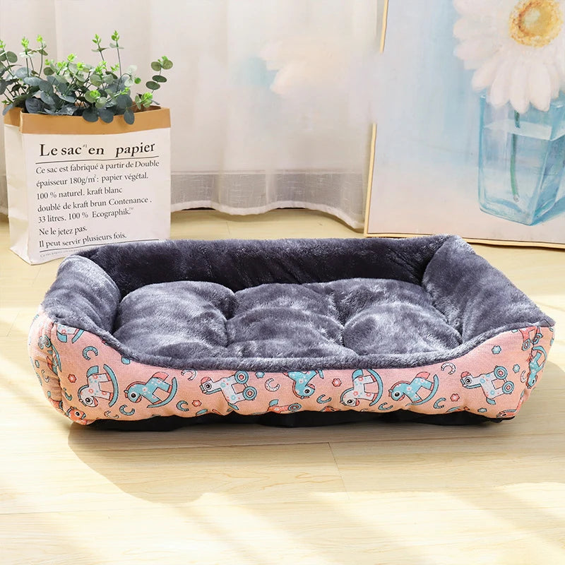 Panier-pour-chien-rose-et-confortable