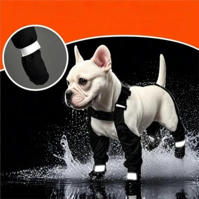 Bottes-pour-chien-pour-la-pluie-reflechissante