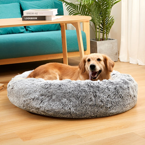 Coussin-chien-gris-peluche