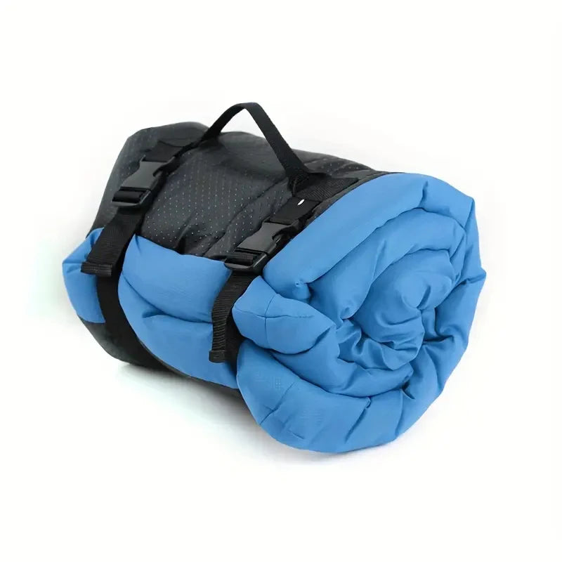 Lit-pour-chien-portable-bleu