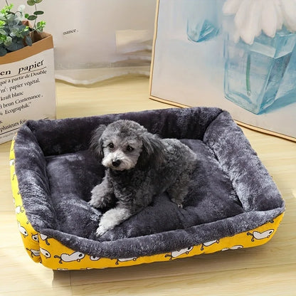 Panier-pour-chien-jaune