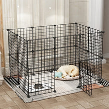 Charger l&#39;image dans la galerie, Parc pour chien en métal pliable – Espace sécurisé pour intérieur et extérieur
