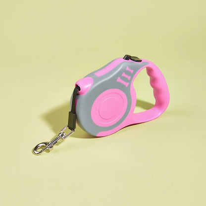 Laisse-pour-chien-enrouleur-rose
