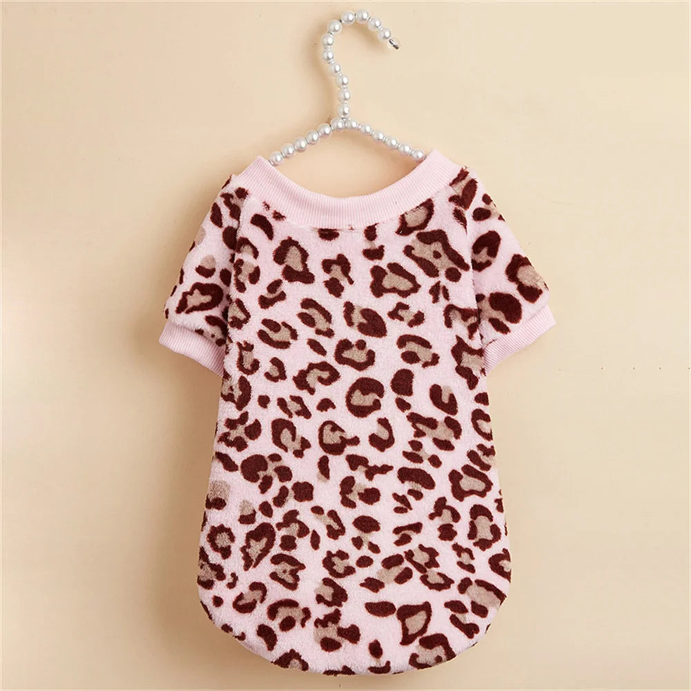 Vetement-pour-chien-Rose-Léopard-ensemble