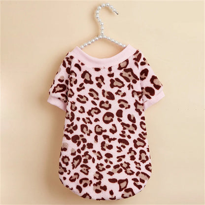 Vetement-pour-chien-Rose-Léopard-ensemble