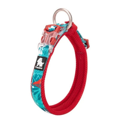 collier-chien-en-Coton-bleu-rouge