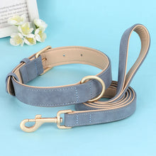 Charger l&#39;image dans la galerie, collier-chien-en-cuir-bleu-durable
