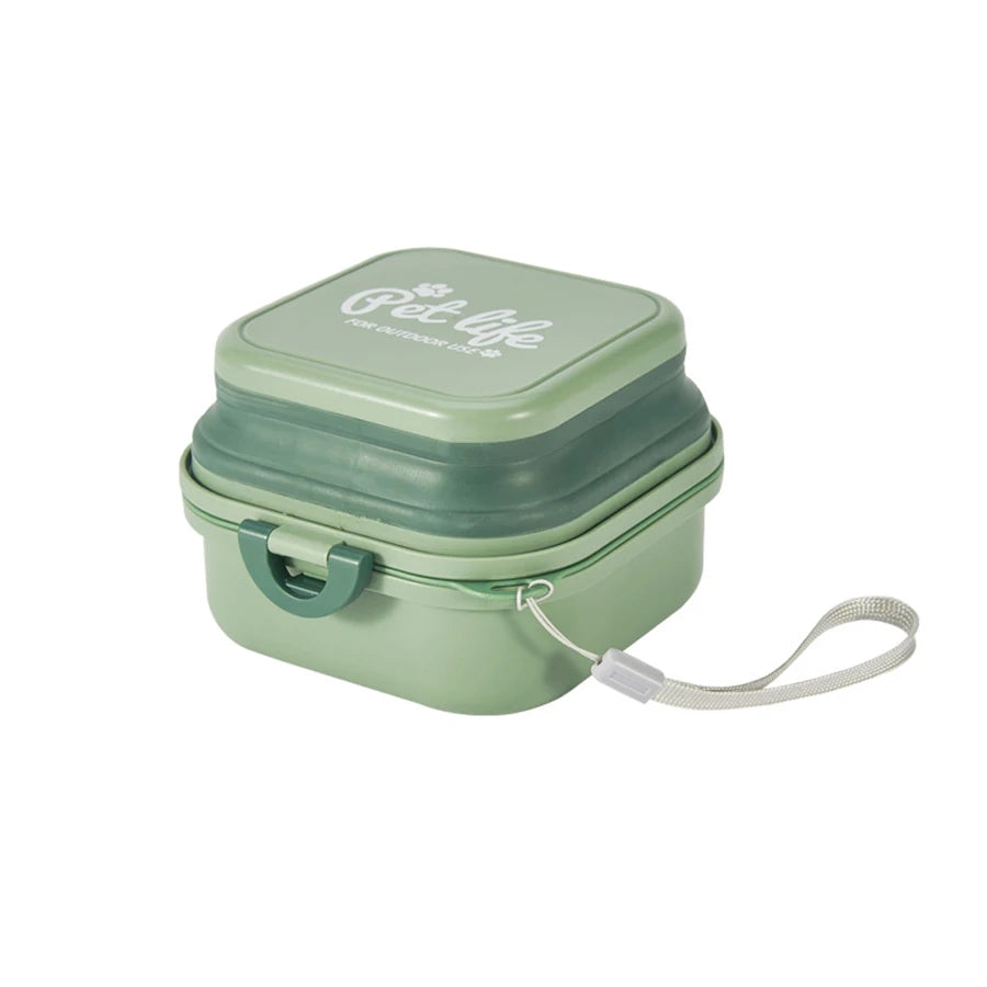 gamelle-pour-chien-pliable-verte
