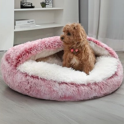 panier-pour-chien-rose-confortable