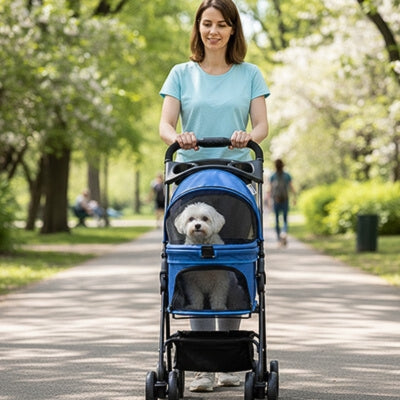 poussette-chien-panier-rangement